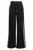 Relaxed Knit Pant With Side Gold Vegan Trim Detail. Tricotto 96038