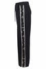 Relaxed Knit Pant With Side Gold Vegan Trim Detail. Tricotto 96038