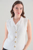 Soft Eyelash Knit Vest With Gold Button Front. Tricotto 96067