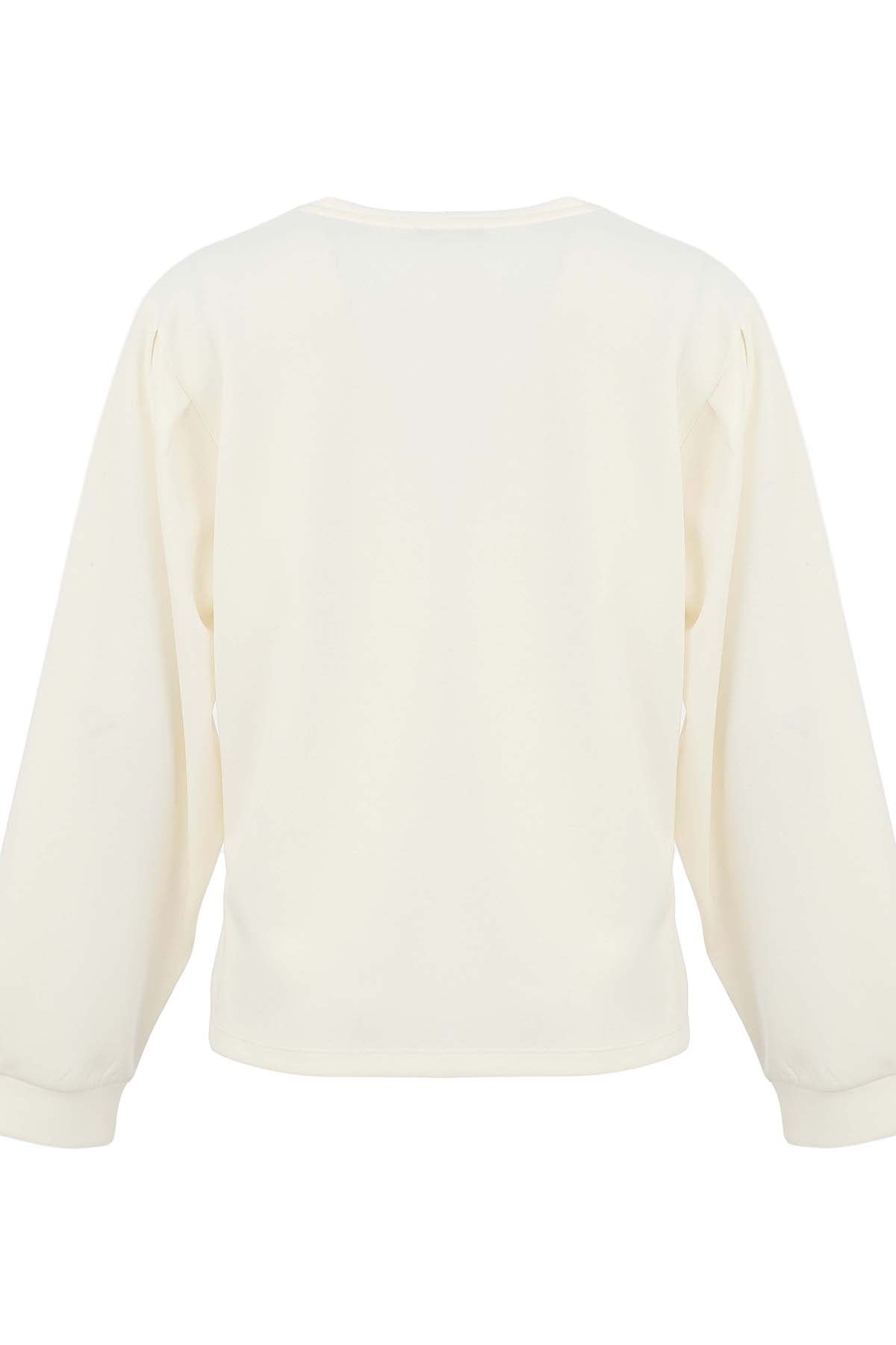 Textured Knit Sequin Front Sweater. Tricotto 96076