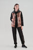 Casual Knit Pant With Pinstripe Print and Elastic Hem. Tricotto 96096