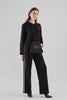 Silky Stretch Knit Pant with Side Vegan Stripe Detail. Tricotto 96085