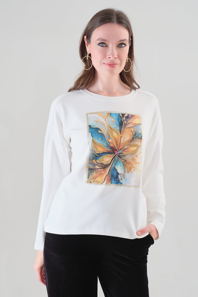 Textured Knit Sweater. Tricotto 96097
