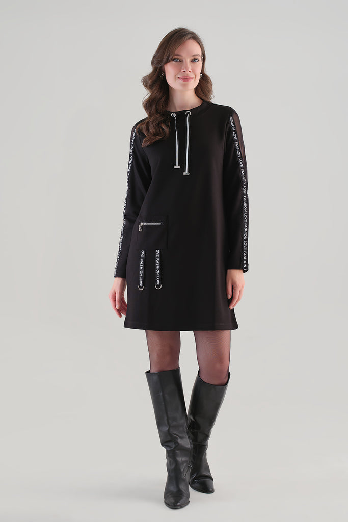 Premium Casual Knit Dress With Fashion Print. Tricotto 96105