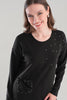 Striking Textured Knit Sweater With Crystal Stone Detail. Tricotto 96125