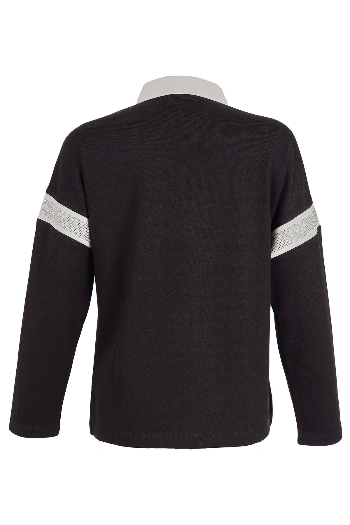 Textured Knit Sweater With Crystal Stone Detail. Tricotto 96145