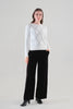 Luxurious Off White Sweater With Grey Trim Detail. Tricotto 96153