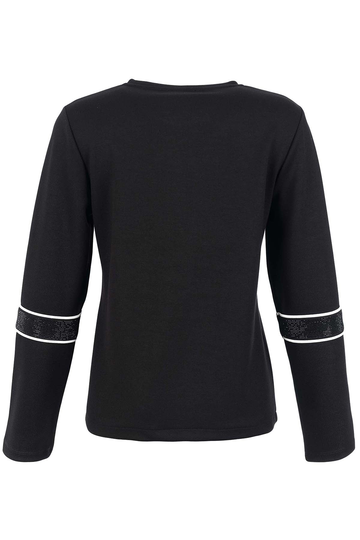 Textured Knit Sweater With Sequin Detail. Tricotto 96169