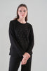 Pull en maille orné de pierres en cristal et de sequins. Tricotto 96185