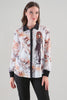 Woven Knit Blouse With Sequin Fashionista Print. Tricotto 96186