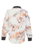 Woven Knit Blouse With Sequin Fashionista Print. Tricotto 96186