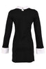 Metallic Knit Pearl Little Black Dress. Tricotto 96187