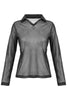 Stretch Mesh Knit Top With Sequin Detail. Tricotto 96190