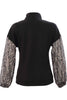 Chandail en tricot texturé avec fermeture éclair à l'avant et manches doman. Tricotto 96199