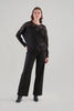 Premium Knit Sweater With Front Sequin and Feathered Detail. Tricotto 96206