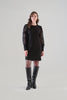 Little Black Dress With Feathered Arm Detail. Tricotto 96209