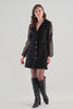 Textured Knit Dress With Lace Arm Detail. Tricotto 96235