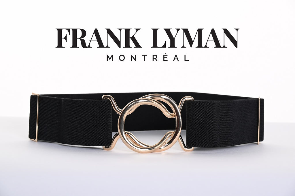 Frank Lyman Montreal Black-gold Fashion Belt