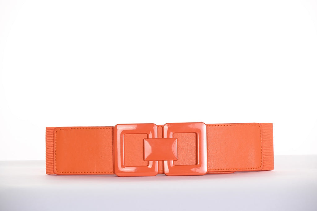 Frank Lyman Orange stretch fashion belt