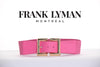 Frank Lyman hot pink polyurethane stretch knit fashion belt