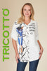Tricotto High Fashion Blouse With Sequin Print on front and back