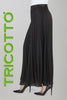 Tricotto wide leg black pleated crop pant