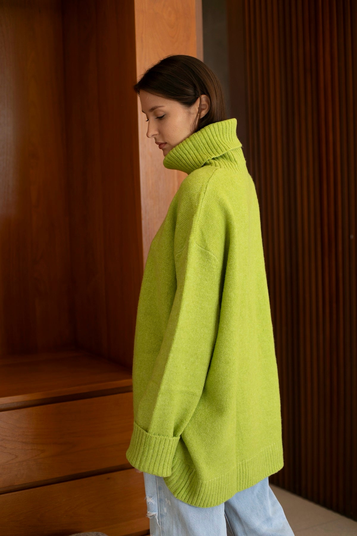 Top Pick. Dog Walker Sweater. Echo Verde EV8003 (Azure-Happy Green)