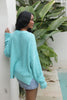 Basket weave sweater in organic cotton