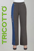 Relaxed pull on knit cargo style pant with side denim accent detail