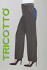 Relaxed pull on knit cargo style pant with side denim accent detail