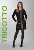 Tricotto black dress with front gold sequin detail