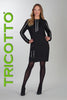 Tricotto black white sweater knit dress