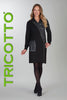 Tricotto black dress with sequin pocket details