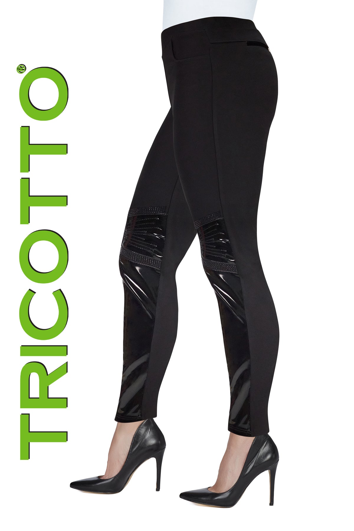 Tricotto Black Pants-Buy Tricotto Pants Online-Tricotto Clothing Montreal-Tricotto Vegan Leather Pants