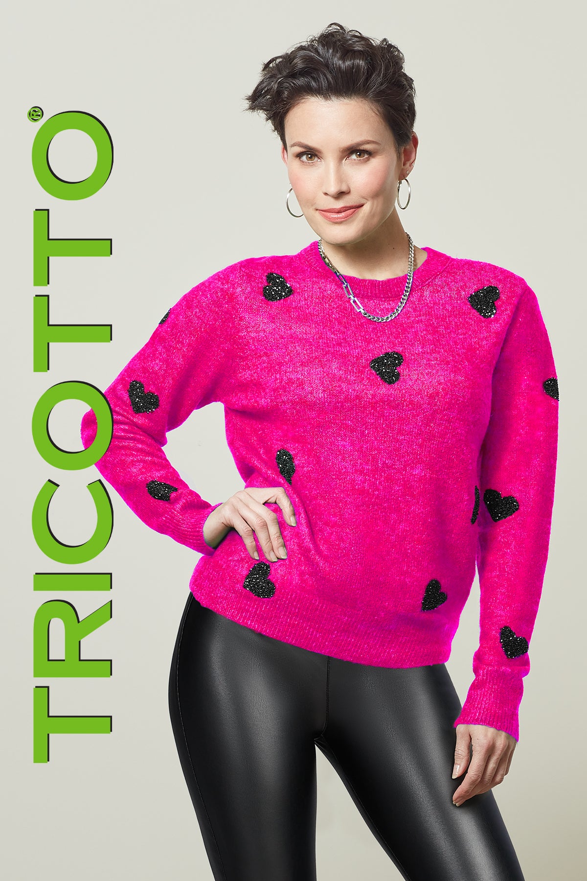 Tricotto Pink Sweater-Buy Tricotto Sweaters Online-Online Sweater Shop-Tricotto Clothing Montreal