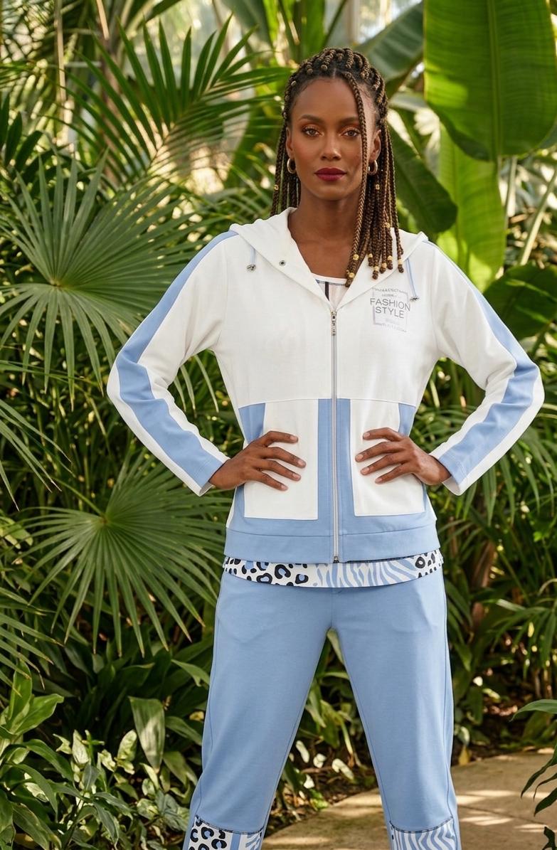 Veste à capuche en tricot décontractée texturée. Tricotto Style 56174