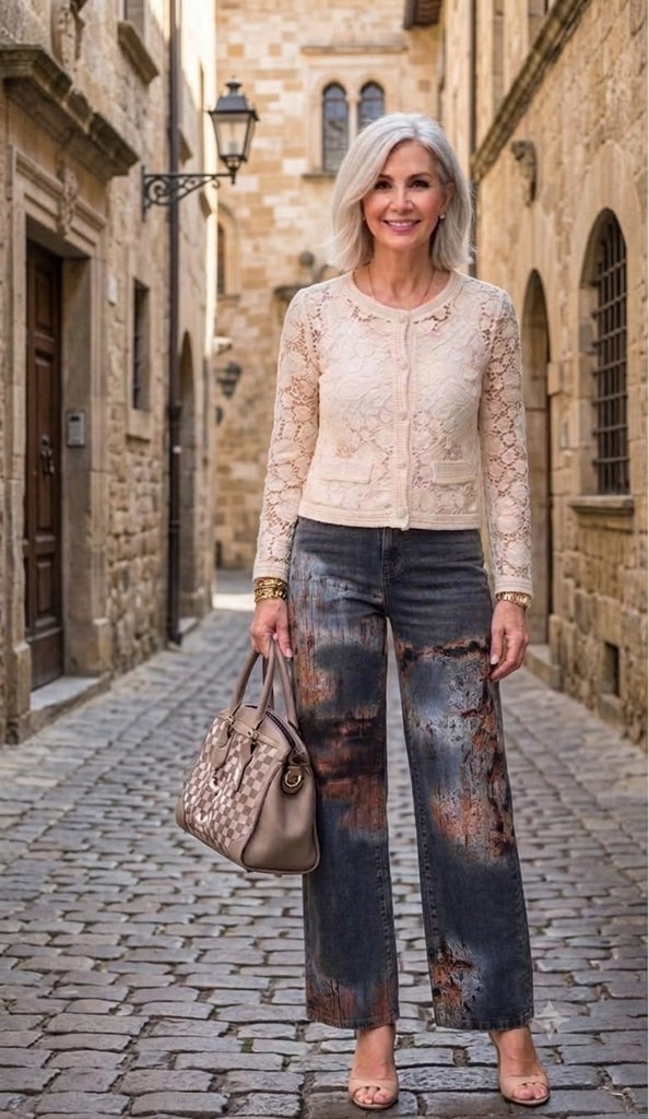 Pull en crochet tricoté. Frank Lyman Style 261663