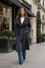 Textured Wool Blend Coat with Big Collar. Frank Lyman 263796