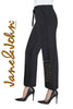 Jane & John Relaxed Knit Pant With Silver Gold Sequin Fashion Print Detail On Front