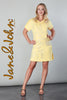 Jane & John Yellow Silver Sequin Dress With Print and Pocket Detail