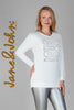 Jane & John Winter white white tunic sweater with front & back sequin detail