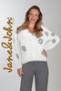 Oversized winter white eyelash knit sweater