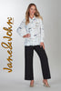 Jane & John White gold printed blouse