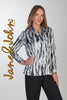 Jane & John Black grey blouse in flattering silhouette