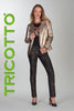 Leopard print 5 pocket straight leg pant
