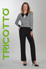 Black white checkered collared sweater
