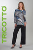 Tricotto tunic sweater with printed sequin detail