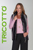 Black nylon vest with sequin detail on front & back
