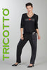 Tricotto black sweater with sequin amore print on front