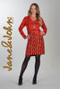 Tricotto orange sweater knit dress